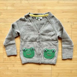 Mini Boden Frog Cardigan